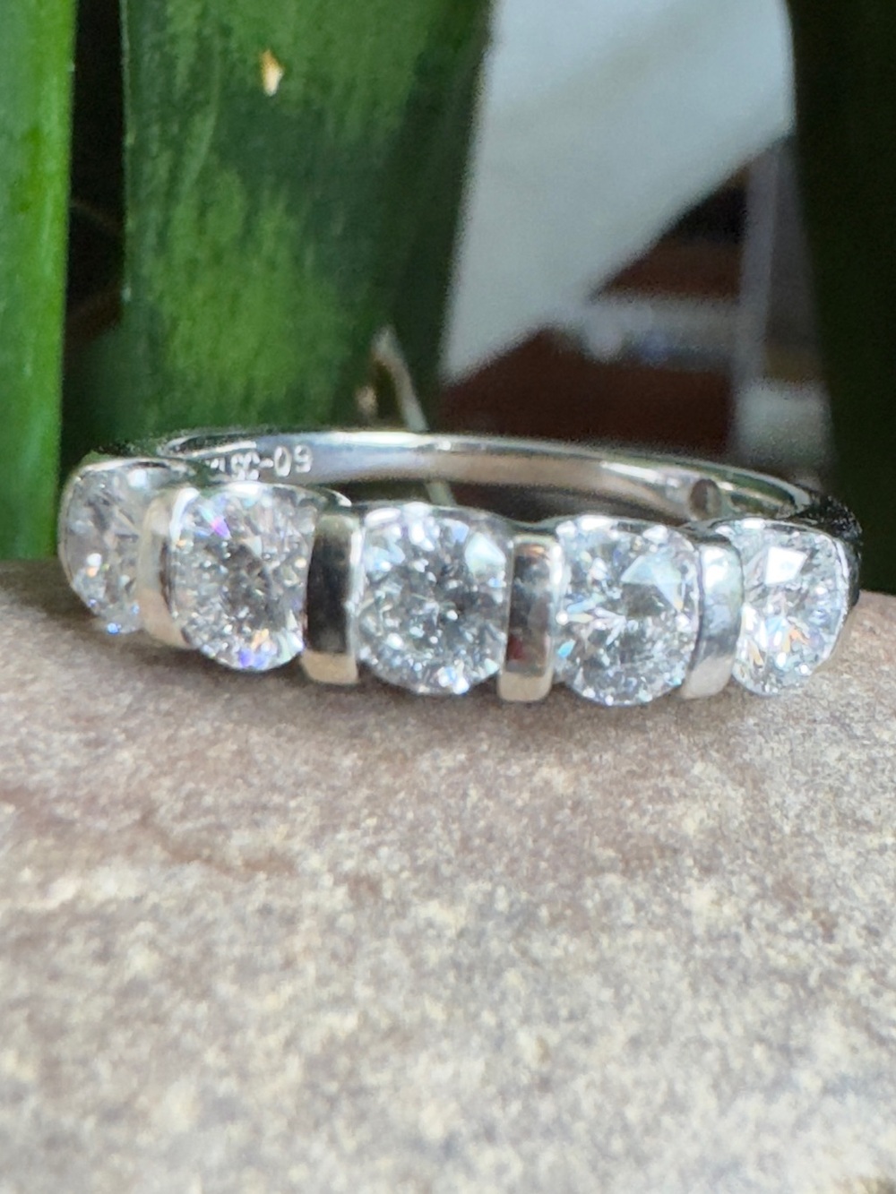14k 5 Diamond Anniversary band ring